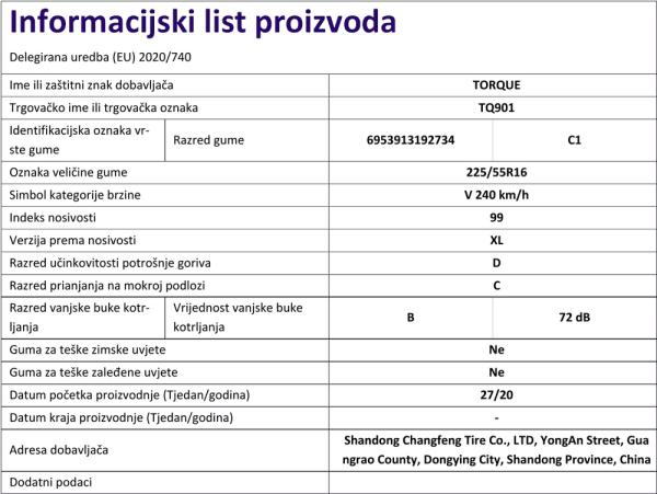 Informacijski list