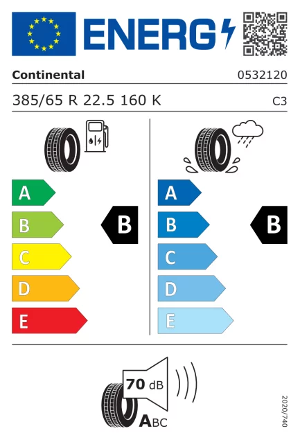 GUMA 385/65R22.5 CHT3 Conti Hybrid HT3 160K TL M+S