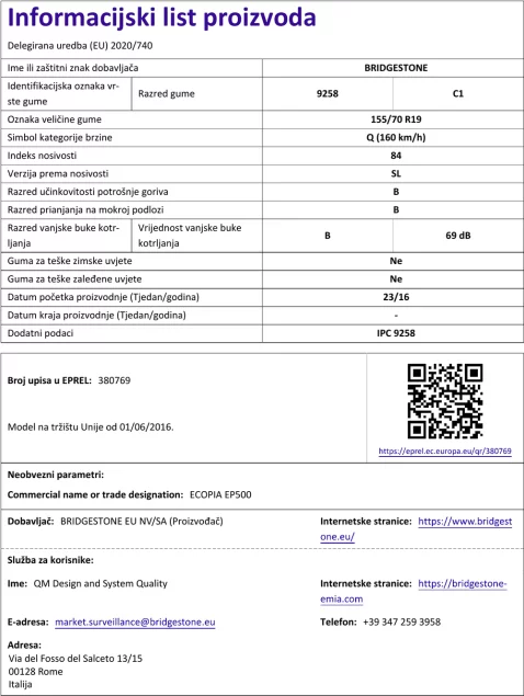 Informacijski list