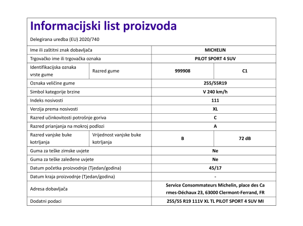 Informacijski list