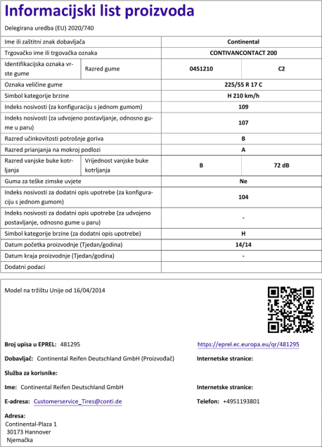 Informacijski list