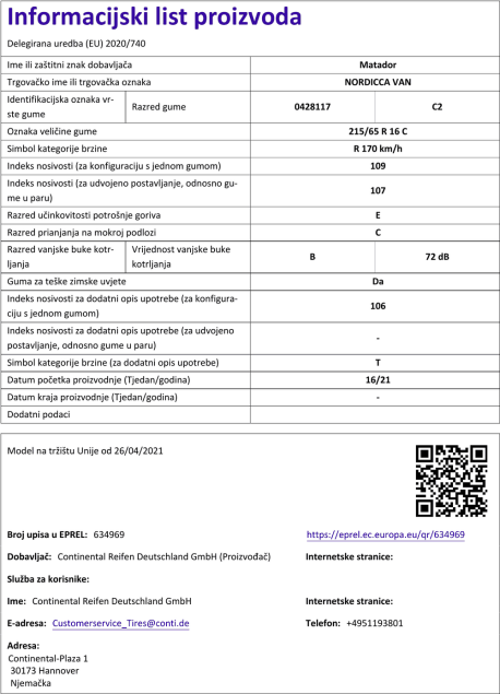 Informacijski list