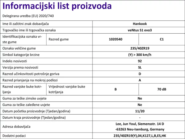 Informacijski list