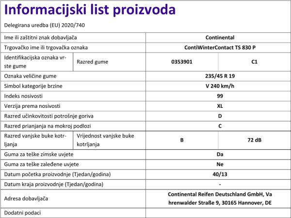 Informacijski list