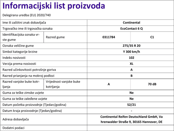 Informacijski list