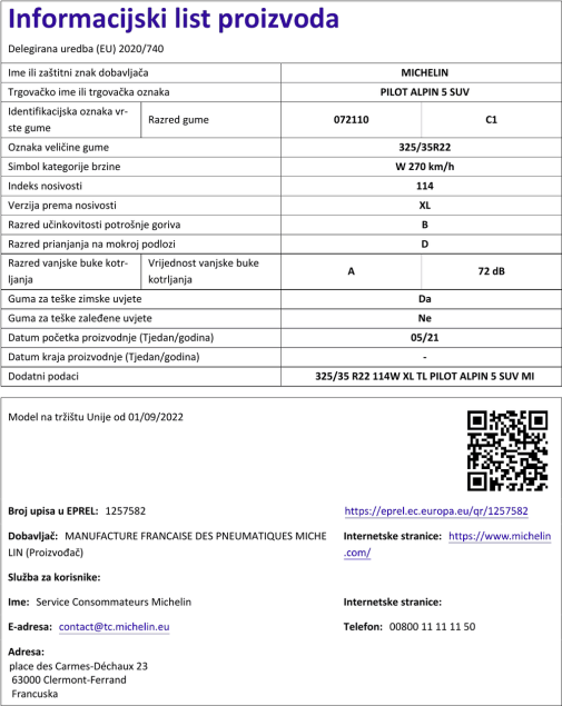 Informacijski list