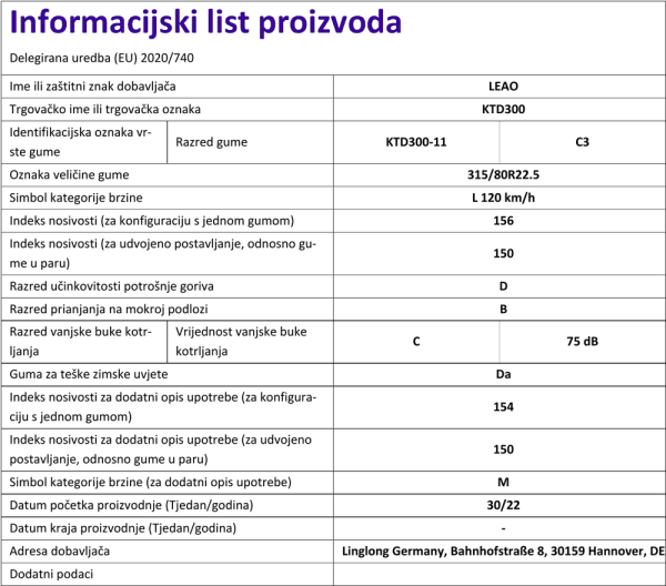 Informacijski list