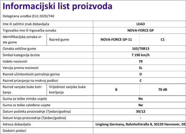 Informacijski list