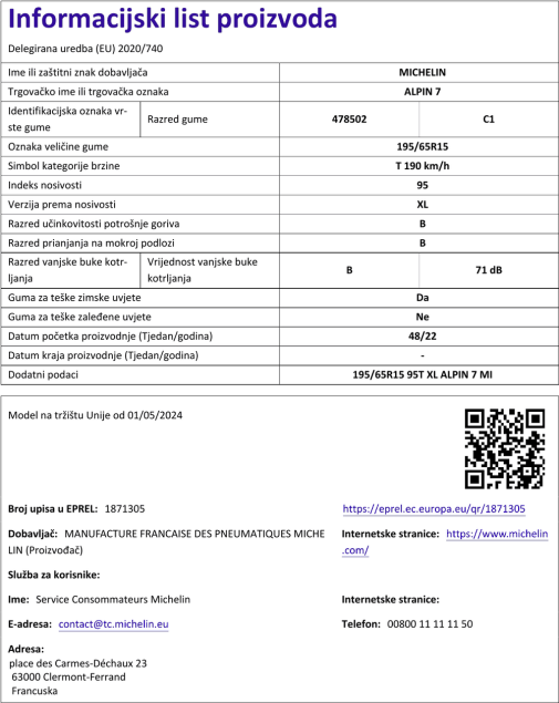 Informacijski list