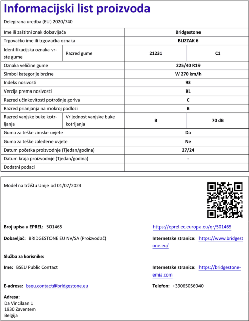 Informacijski list