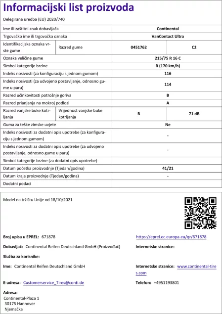 Informacijski list