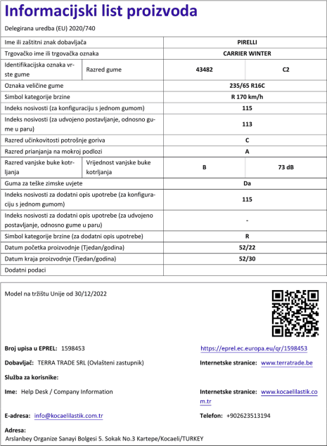 Informacijski list