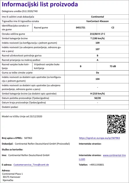 Informacijski list