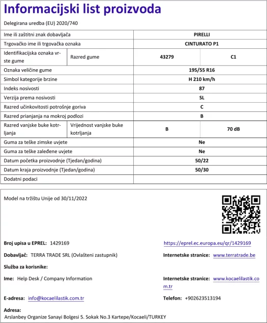 Informacijski list