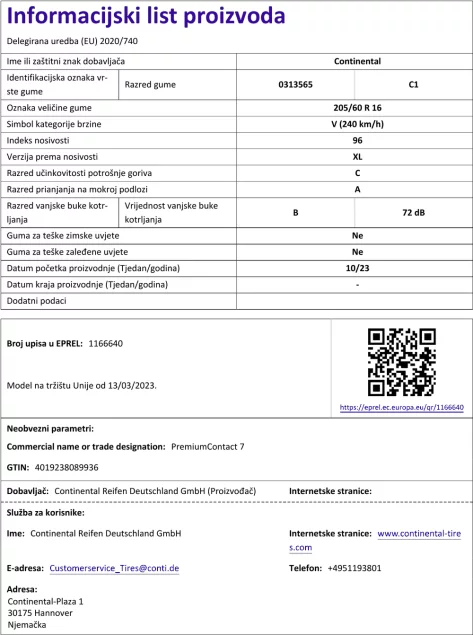 Informacijski list