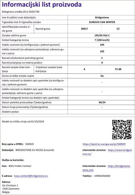 Informacijski list