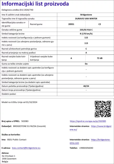 Informacijski list
