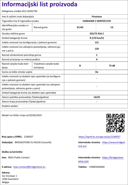 Informacijski list