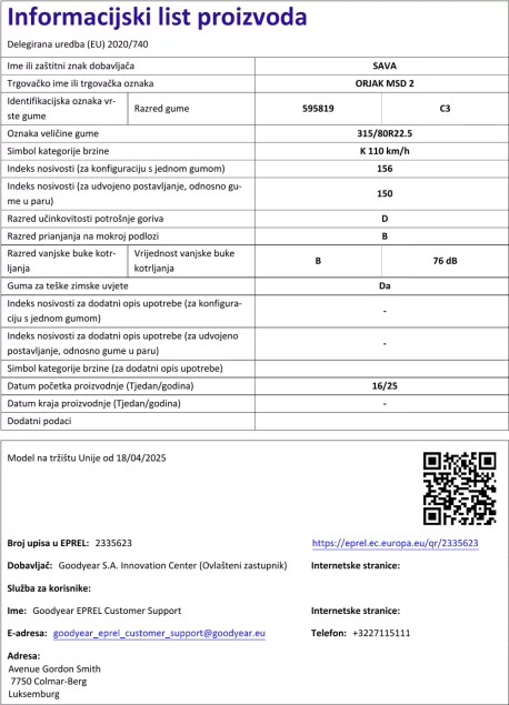 Informacijski list