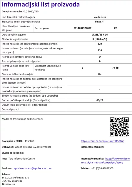 Informacijski list