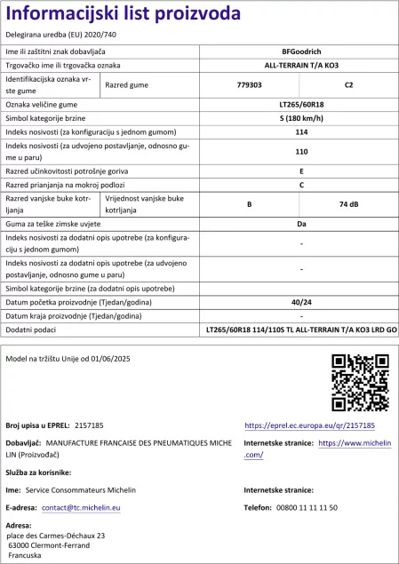 Informacijski list