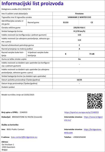 Informacijski list