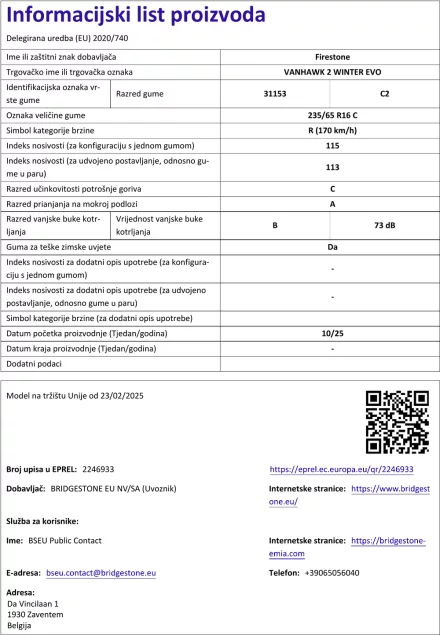 Informacijski list