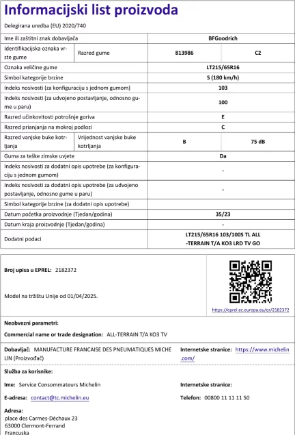 Informacijski list