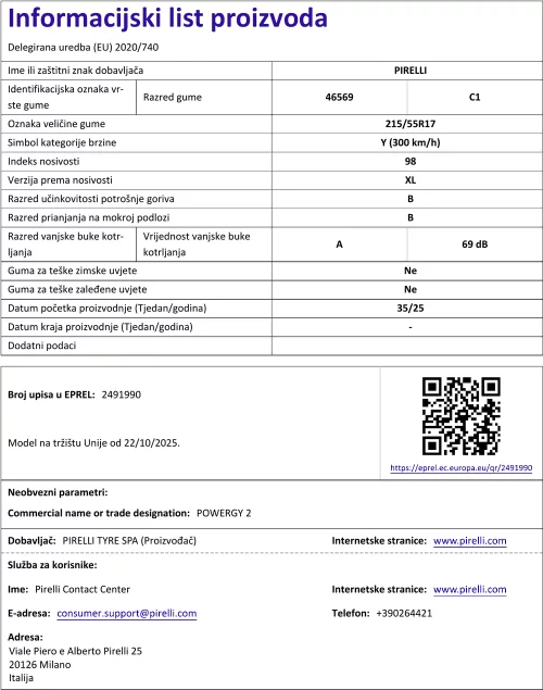 Informacijski list