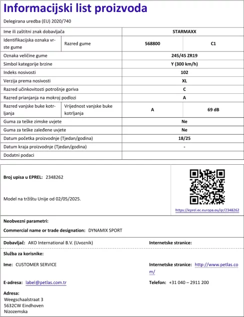 Informacijski list