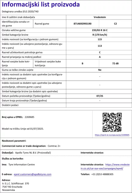 Informacijski list