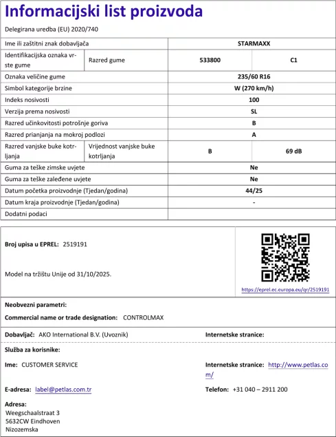 Informacijski list