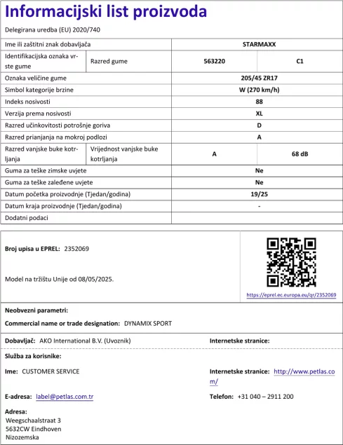 Informacijski list