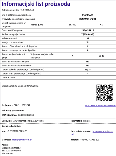 Informacijski list