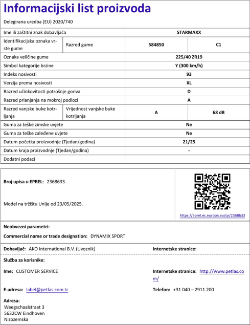 Informacijski list
