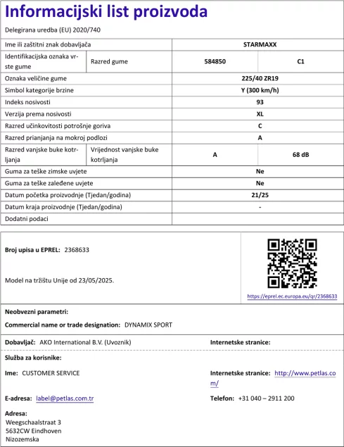 Informacijski list