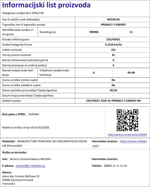Informacijski list
