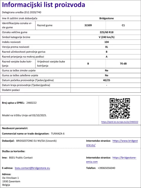 Informacijski list