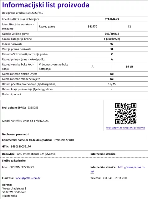 Informacijski list