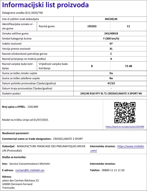 Informacijski list