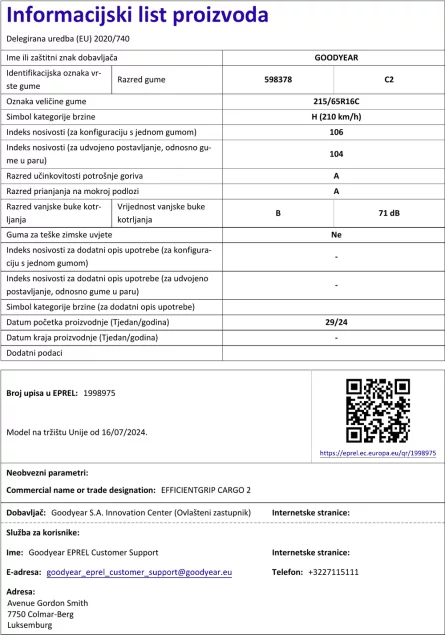 Informacijski list