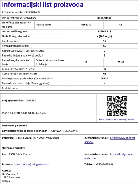 Informacijski list