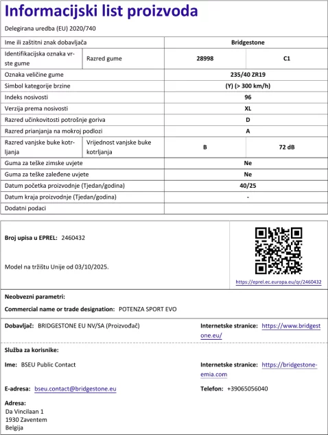 Informacijski list