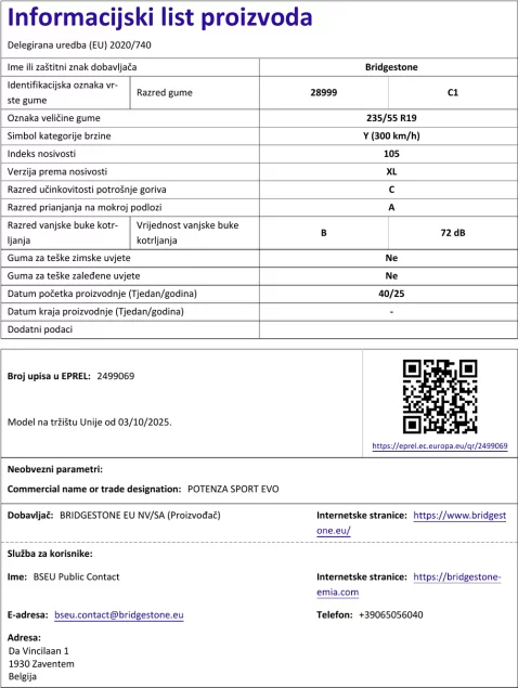 Informacijski list