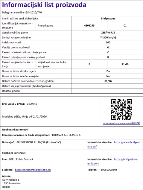 Informacijski list