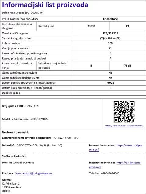 Informacijski list