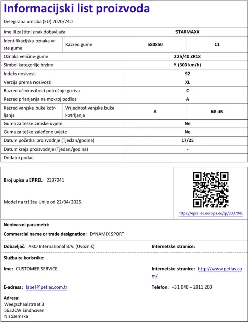 Informacijski list