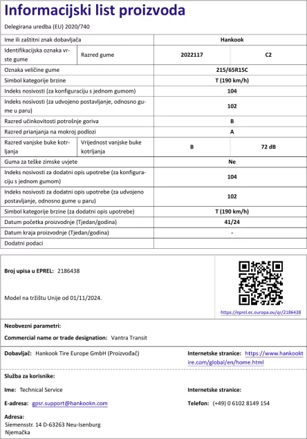 Informacijski list