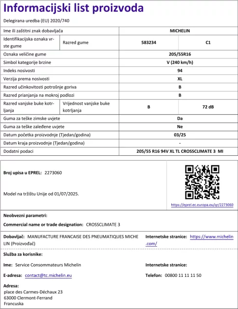 Informacijski list