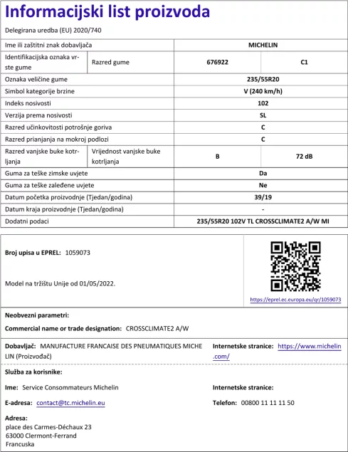 Informacijski list